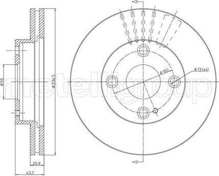 Cifam 800-668C - Brake Disc autospares.lv