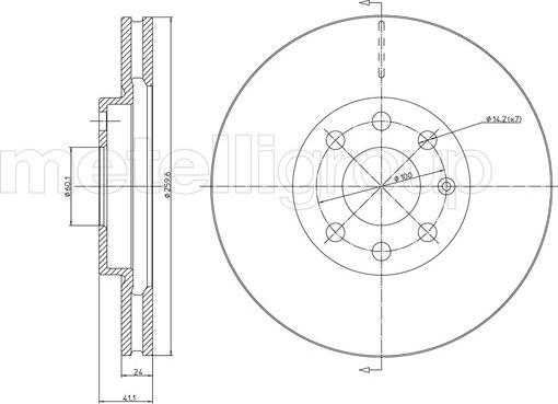 Cifam 800-604C - Brake Disc autospares.lv