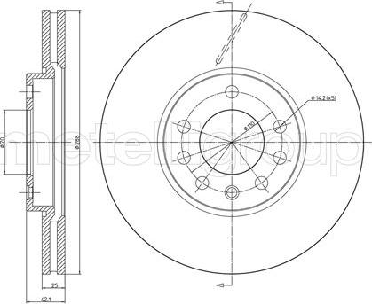 Cifam 800-605C - Brake Disc autospares.lv