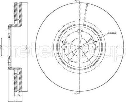 Cifam 800-675C - Brake Disc autospares.lv