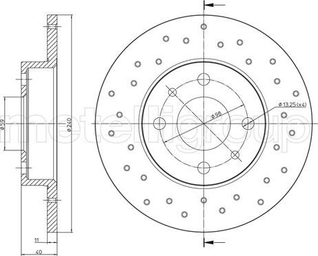 Cifam 800-1410FC - Brake Disc autospares.lv