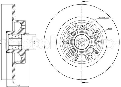 Cifam 800-1484 - Brake Disc autospares.lv