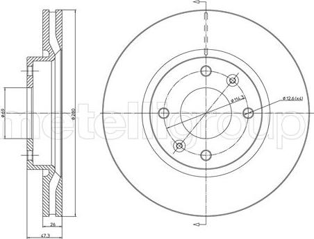 Cifam 800-1477C - Brake Disc autospares.lv