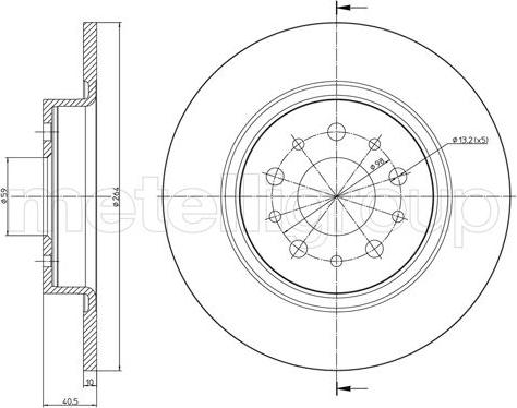 Cifam 800-1506C - Brake Disc autospares.lv