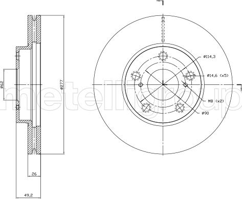 Cifam 800-1523C - Brake Disc autospares.lv