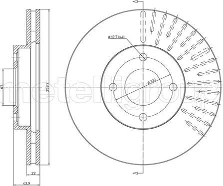 Cifam 800-1659C - Brake Disc autospares.lv