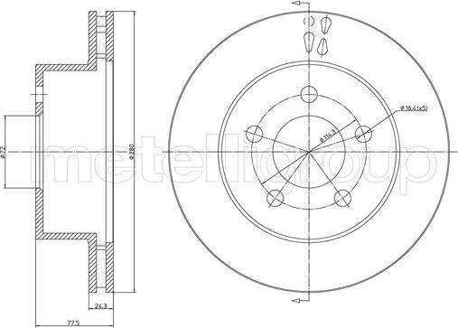 Cifam 800-1651C - Brake Disc autospares.lv