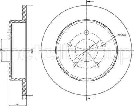 Cifam 800-1092C - Brake Disc autospares.lv