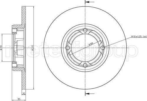 Cifam 800-1048C - Brake Disc autospares.lv