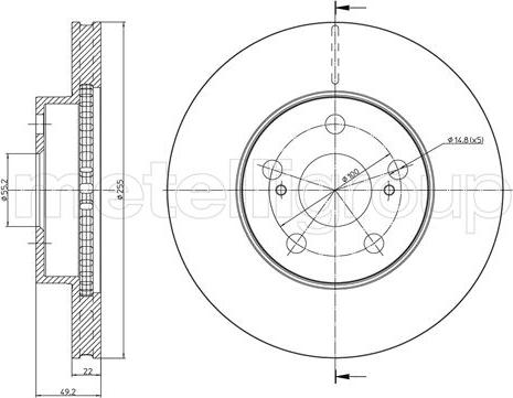 Cifam 800-1062C - Brake Disc autospares.lv