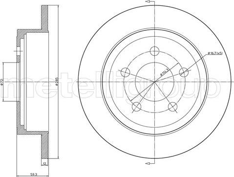 Cifam 800-1017C - Brake Disc autospares.lv