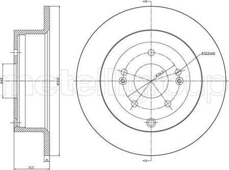 Cifam 800-1143C - Brake Disc autospares.lv