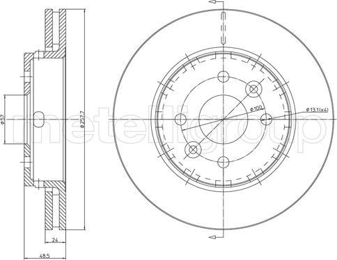 Cifam 800-1164C - Brake Disc autospares.lv