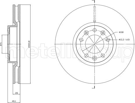 Cifam 800-1848C - Brake Disc autospares.lv