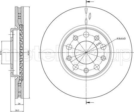 Cifam 800-1254C - Brake Disc autospares.lv