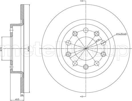 Cifam 800-1255C - Brake Disc autospares.lv