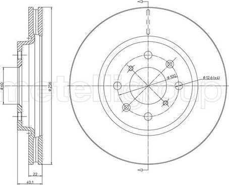 Cifam 800-1257C - Brake Disc autospares.lv