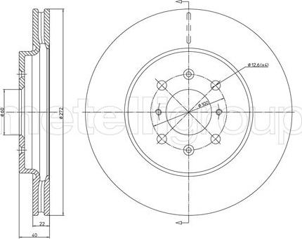 Cifam 800-1264C - Brake Disc autospares.lv