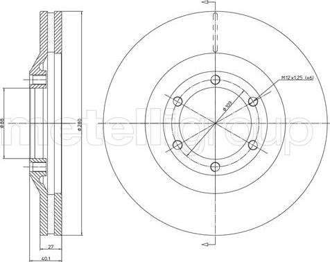 Cifam 800-1200C - Brake Disc autospares.lv