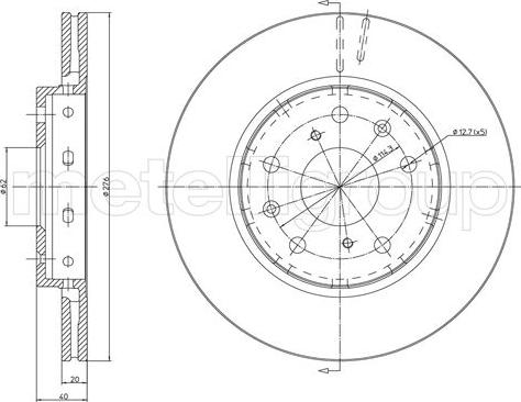 Cifam 800-1217C - Brake Disc autospares.lv