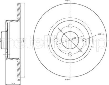 Cifam 800-128 - Brake Disc autospares.lv