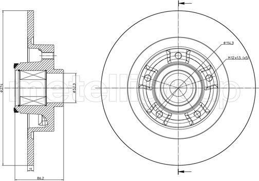 Cifam 800-1232 - Brake Disc autospares.lv