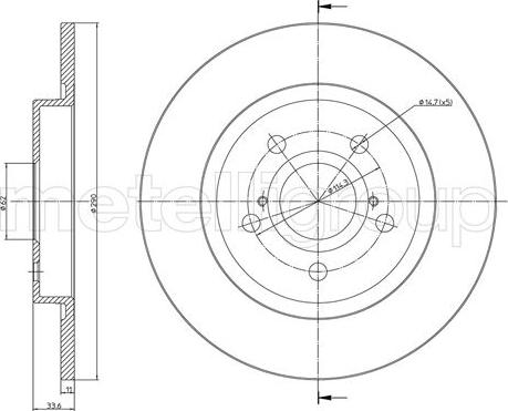 Cifam 800-1274C - Brake Disc autospares.lv