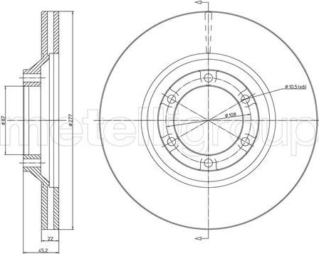 Cifam 800-1745C - Brake Disc autospares.lv