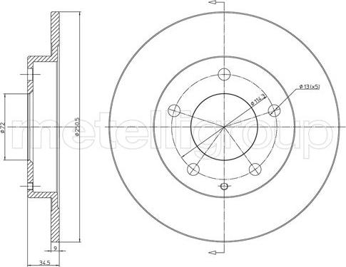 Cifam 800-1741C - Brake Disc autospares.lv