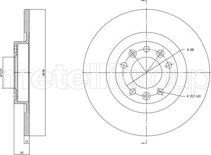 Cifam 800-1760C - Brake Disc autospares.lv