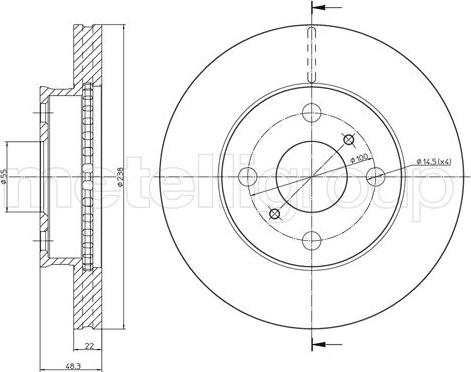 Cifam 800-1723C - Brake Disc autospares.lv