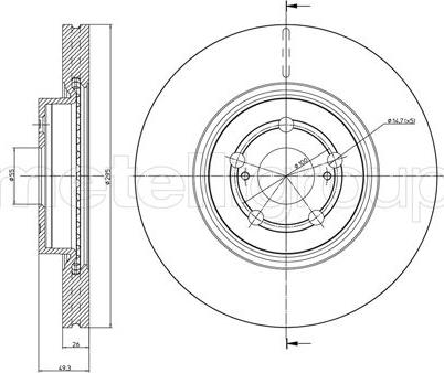 Cifam 800-854C - Brake Disc autospares.lv