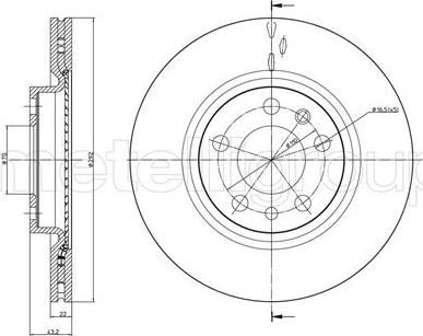 Cifam 800-863C - Brake Disc autospares.lv