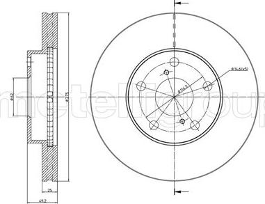 Cifam 800-801C - Brake Disc autospares.lv