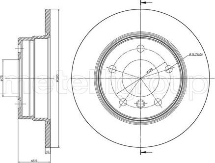 Cifam 800-817C - Brake Disc autospares.lv