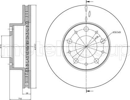 Cifam 800-884C - Brake Disc autospares.lv