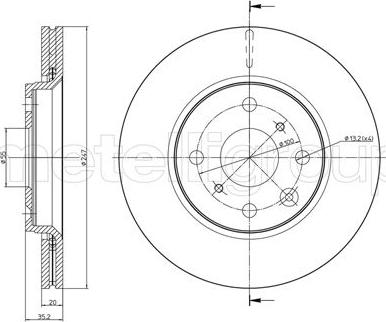 Cifam 800-834C - Brake Disc autospares.lv