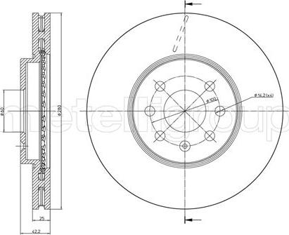 Cifam 800-825C - Brake Disc autospares.lv