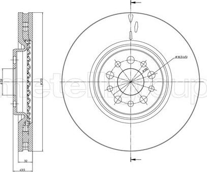 Cifam 800-821C - Brake Disc autospares.lv