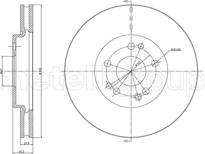 Cifam 800-300 - Brake Disc autospares.lv