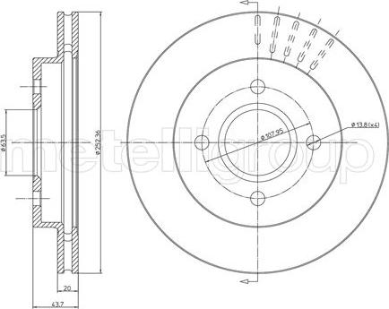 Rotinger RT 2326-GL - Brake Disc autospares.lv