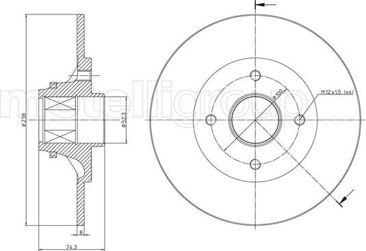 Cifam 800-384 - Brake Disc autospares.lv