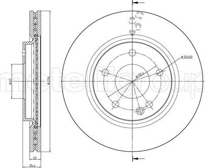 Cifam 800-759C - Brake Disc autospares.lv