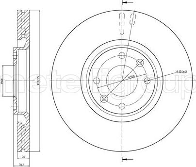 Cifam 800-751C - Brake Disc autospares.lv