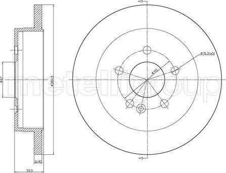 Cifam 800-769C - Brake Disc autospares.lv