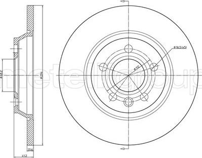 Cifam 800-767C - Brake Disc autospares.lv