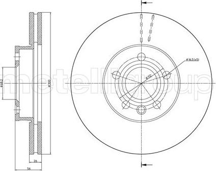 Cifam 800-736C - Brake Disc autospares.lv