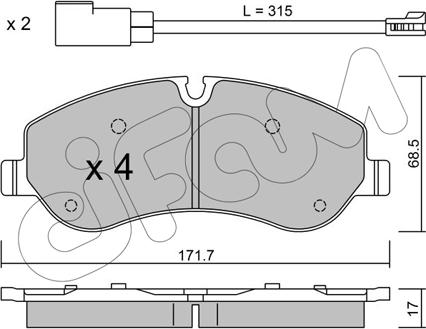 Cifam 822-990-0 - Brake Pad Set, disc brake autospares.lv