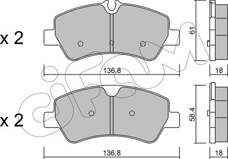 Cifam 822-991-0 - Brake Pad Set, disc brake autospares.lv