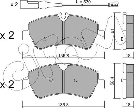 Cifam 822-991-1 - Brake Pad Set, disc brake autospares.lv